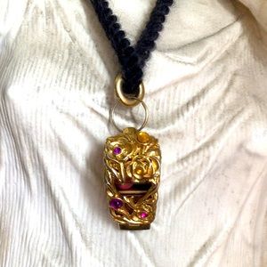 Whistle Necklace with Rhinestones